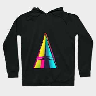 Neon Prism Spectrum - Vibrant Geometric Design No. 958 Hoodie